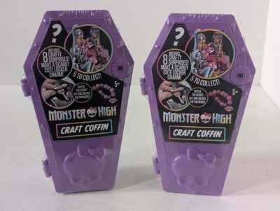 Mattel Monster High Craft Coffin Set Of 2 Mystery Charm Bracelet New In Plastic 