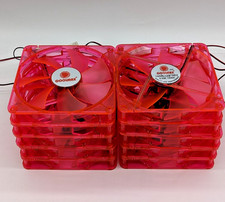 Lot Of 10 Coolmax 1425L12S 0.30V 12VDC RED LED Case Fan 4-Pin