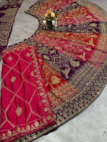 India Lengha Paquistaní Bollywood Ropa de Boda Fiesta Nupcial Étnica Lehenga Choli - Imagen 6 de 6