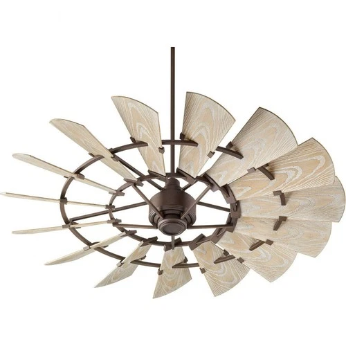 Windmill - 60 Inch Patio Fan-Oiled Bronze Finish Patio Fan Quorum Lighting - Picture 1 of 12