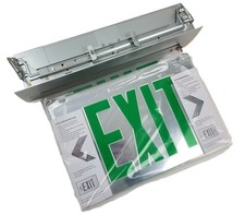 Cooper Lighting EUR70G Edge-Lit SureLites® Exit Sign Green 120/277V Aluminum NEW