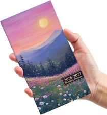 Pocket Calendar 2026-2027 for Purse, Two Year Monthly Planner Pocket Size 6.5" x