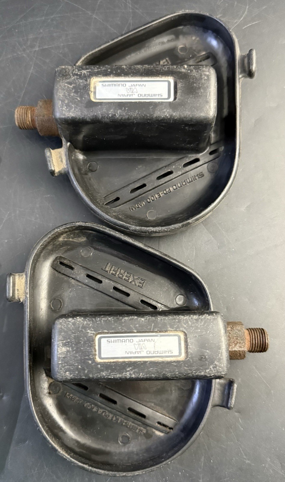 Shimano PD-E100 EXTRAFIT Vintage Bike Pedals 80s 90s Used Vh7
