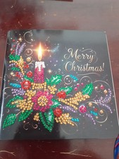 diamond dot christmas card with envelope new