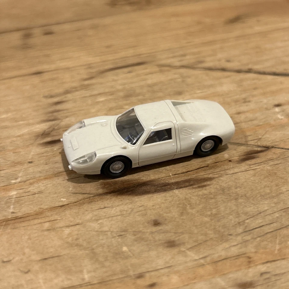 Coche miniatura de juguete vintage Wiking Porsche Carrera 1:87 gris claro Foto 3 de 4