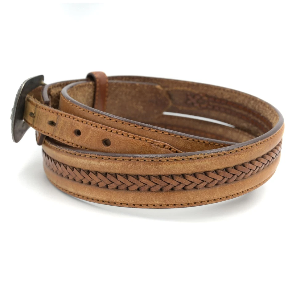 Juego de hebillas de cinturón de plata esterlina/14K GF de colección Elk Creek y cinturón Tommy Lama talla 36 Foto 4 de 4