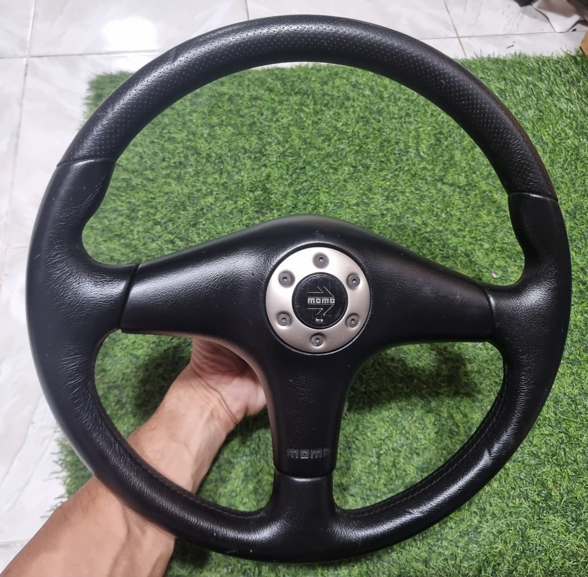 rare JDM MOMO Leather Steering Wheel For Mitsubishi Lancer