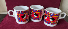 Melamine Cups x 3 puffin design very good condition hardly used
