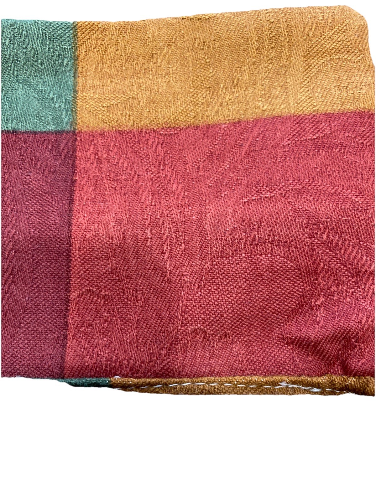 Ethenic Multicolored Patchwork Cloth Fold Over Cl… - image 5