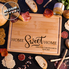 Custom Personalized Engraved Bamboo Cutting Charcuterie Board