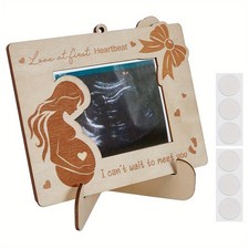 1set Wood Pregnancy Photo Frame Stand for Tabletop tions Rectangle