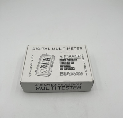 Digital Multimeter 6000-Count 4.8'' Full Screen Rechargeable Battery Supply