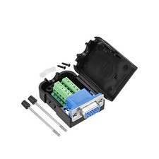 D-sub DB15 Breakout Board Connector with Case 3 Row Female Port Solderless