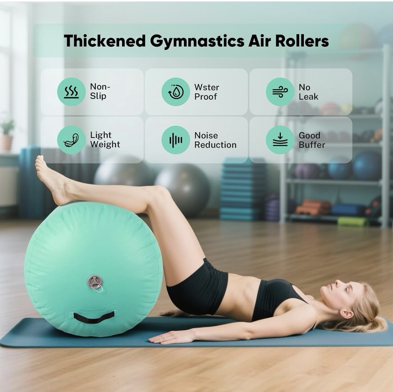 Air Track Tumble Track Inflatable Air Barrel with Pump Gymnastics Gym Mat