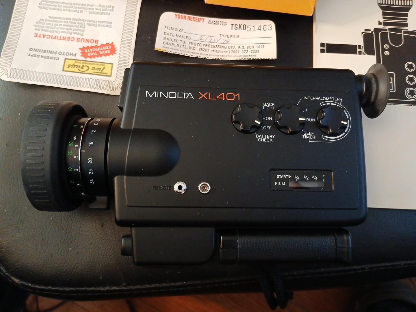 Minolta XL401 Super 8 Video Camera w/ Box, Excellent Working Condition!
