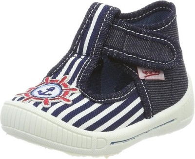 Superfit Jungen Hausschuhe Bully Hohe Lauflernschuhe, Blau (Ocean Kombi), 18 EUR
