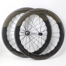 700C Racing Road Bike Full Carbon Fibre Wheelset Clincher Tubeless Rim V Brake