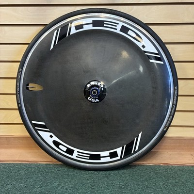 HED JET Carbon Fiber Disc Wheel Rear 700c CLINCHER Rare Road TT Triathlon 10 spd