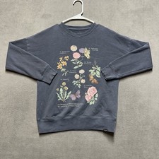 Abercrombie  Fitch Kids' Sweatshirt Youth Kids 9/10 Gray Fleece Flower Graphic