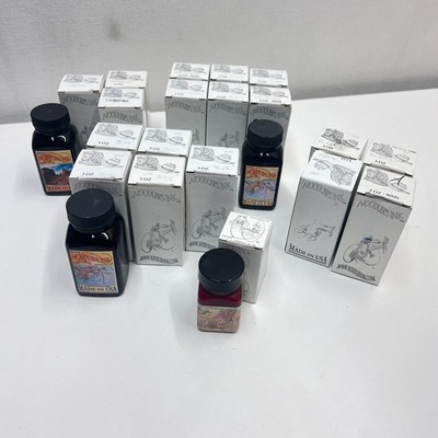 HUGE Noodler s Ink (Lot Of 19) 3oz Ink - 15 Full 4 Slightly Used - TRQ BLU BLK