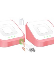 2 - Dock Compatible with Square Reader 2nd Generation, USB Docking Station Pink