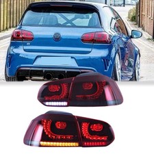 Redsmoked Led Tail Light For Vw Golf 6 Mk6 Gti 2010-2014 Wsequential Light Set