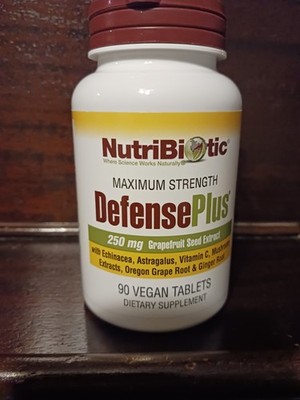 NutriBiotic Defense Plus Grapefruit Seed Extract 90 Vegan Tablets Expires 10/26