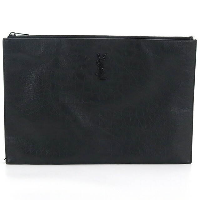Pochette uomo Saint Laurent nera usata grado A 38x25 cm