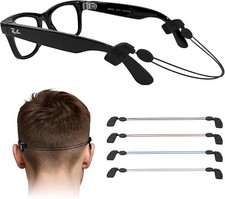4-Pack Adjustable Eyeglass Straps for Rayban Meta & Oakley Smart Glasses, Anti-S