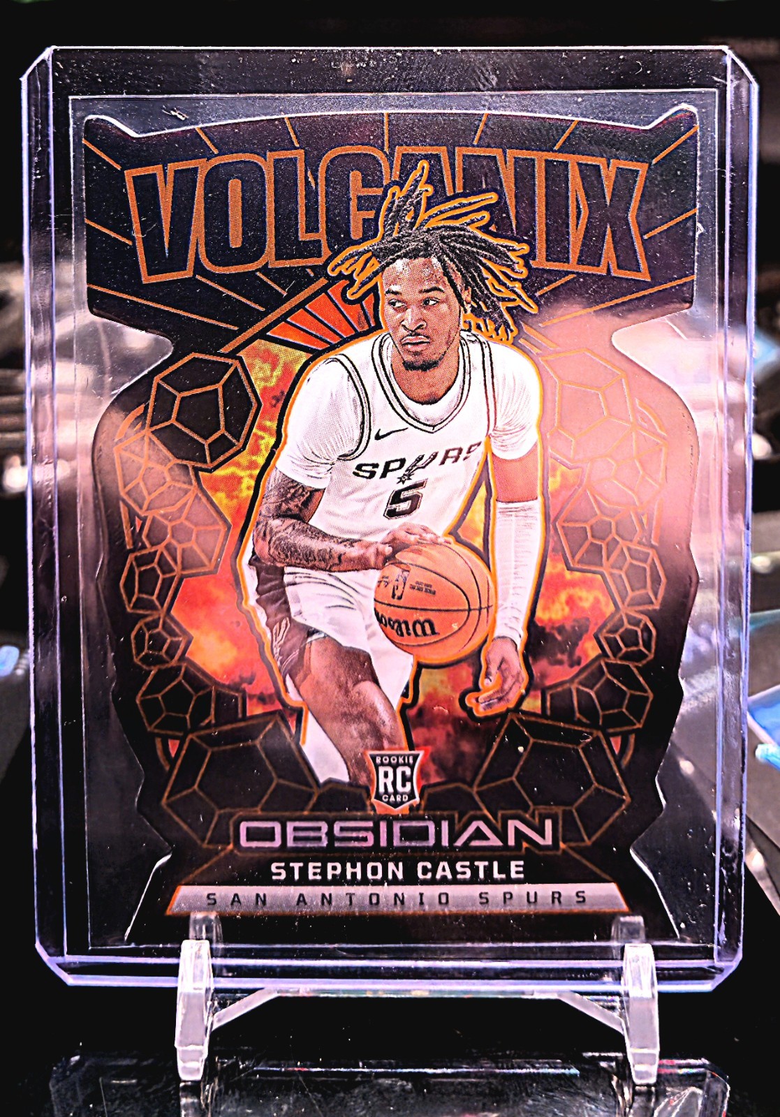 2024-25 Panini Obsidian Stephon Castle Volcanix #16 Case Hit SSP RC