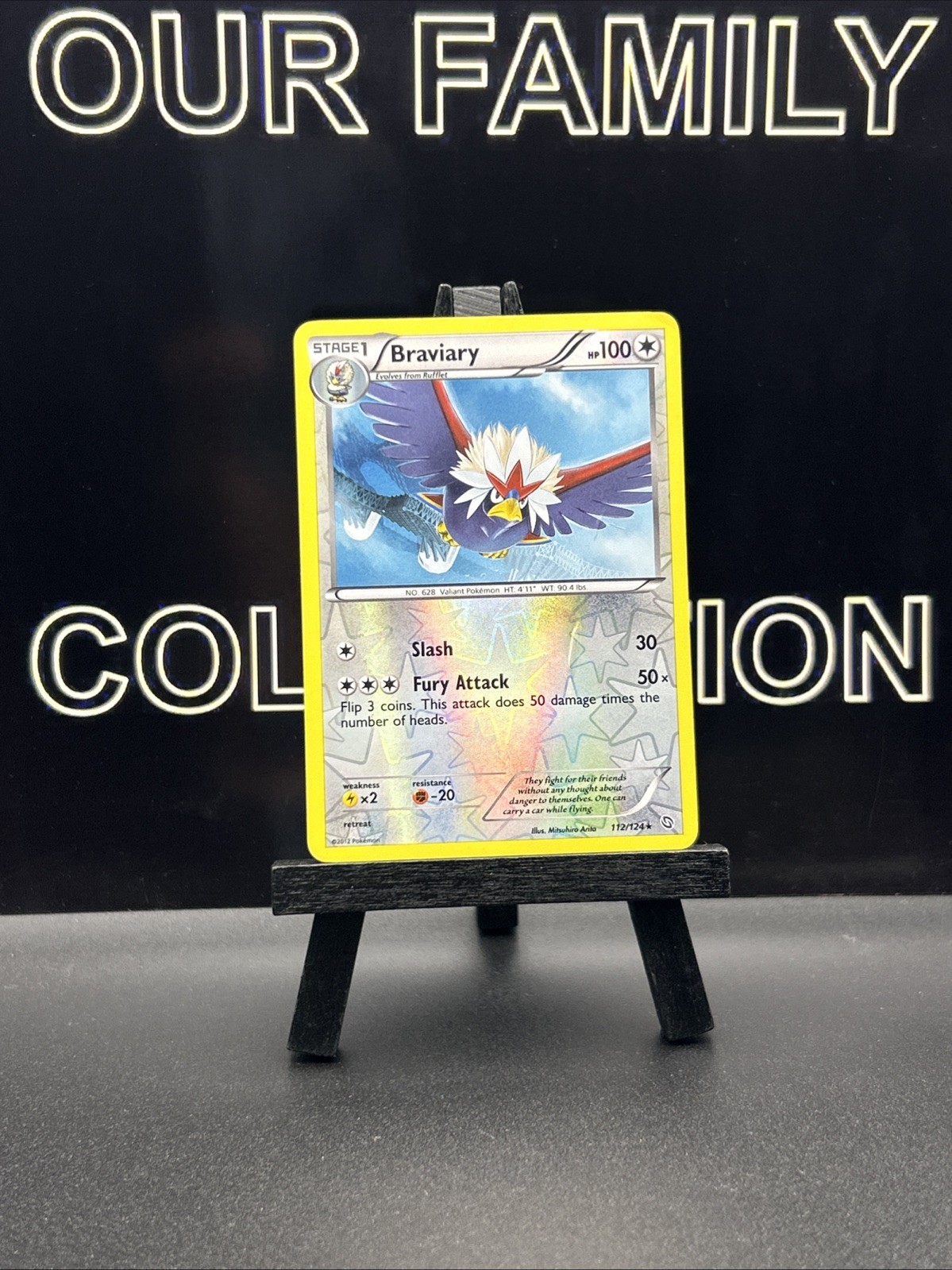 Braviary 112/124 Rare Dragons Exalted Pokemon Reverse Holo 2012