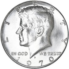 40 Silver 1970-d Jfk Kennedy Half Dollar Brilliant Uncirculated Bu Coin 40 Silver 1970-d Jfk Kennedy Half Dollar Brilliant Uncirculated Bu Coin
