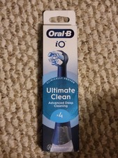 4 Pack Oral-B iO Ultimate Clean Advanced Deep Cleaning Replacement Brush Heads