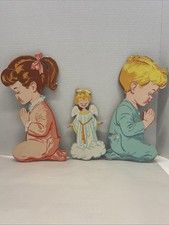 Vintage Children  s Nursery Wall Decor Retro Children Praying