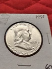 1955 franklin half dollar- high MS coin