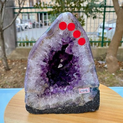 5.48LB Natural agate Amethyst geode quartz cluster crystal Cathedral specimen He