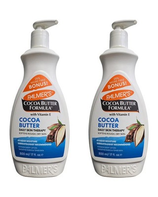 Palmers Cocoa Butter Formula Vitamin E Lotion Pump 500ml 2er Pack