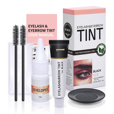 Eyelash & Eyebrow Color Kit, Black Lash & Brow Color Kit, Instant Eyebrow Colori