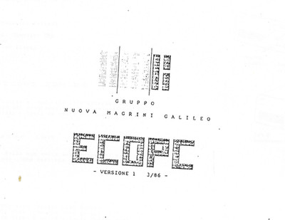 NEU MAGRINI GALILEO - FOTOKOPIERTES HANDBUCH DES PROGRAMMS ENEL ECOPC VER.1 3/86