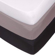 3 Pack Microfiber Durable Crib Sheets Fitted, Silky Soft Smooth Breathable Ba...