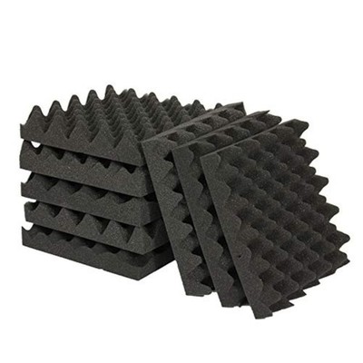 IZO All Supply 6 Pack Egg Crate Cushion 2'' Thick 12'' x12'' Acoustic Panels Sou...