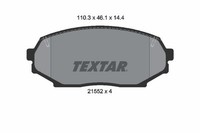 Bremsbelagsatz Scheibenbremse Vorne Textar 2155202 FÜR Isuzu Mazda BremsbelÄGe