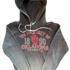 Gildan Hoodie Mens Med Gray Good University of Oklahoma Sooners Graphic Pullover