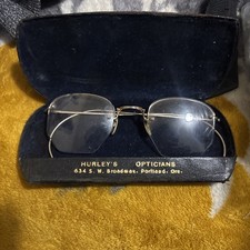 Shuron Antique Eyeglasses With Bi-focals 1/10 12 Kt Gold Filled  Case