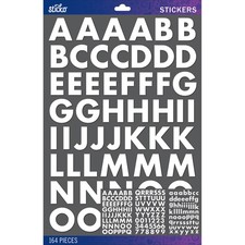 Sticko Alphabet Stickers-White Futura Bold Large