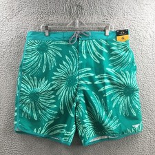 Speedo Swim Board Short Mens 2XL actual 39x7 Green Hi-Rise Drawstring NEW