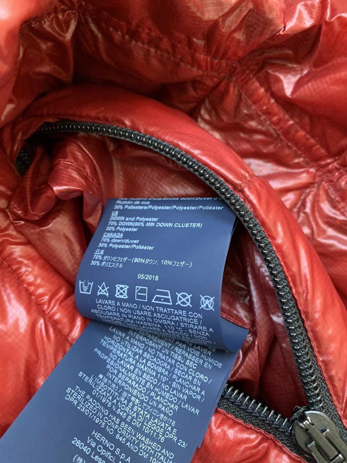 Herno Down Jacket Hooded Full Zip Reversible Navy… - image 19