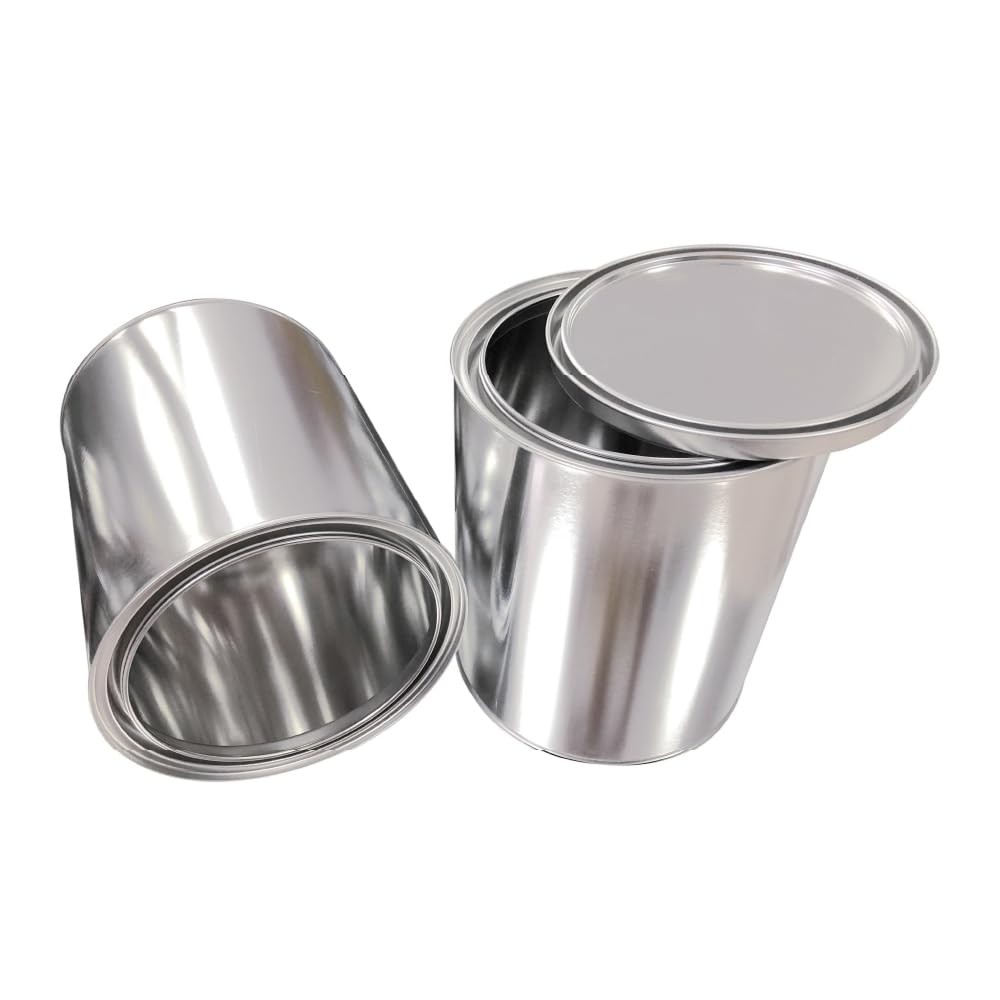 LAUCO Empty Paint Cans with Lids – 128 oz Gallon Metal Paint Cans, 27 Pack, View 4