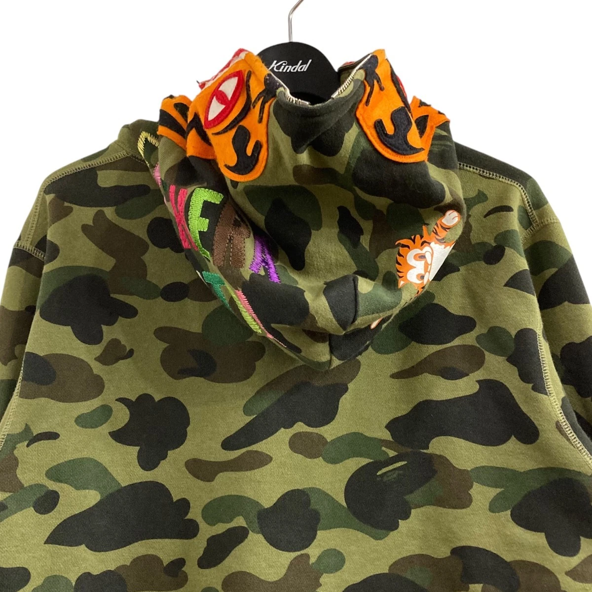 A BATHING APE (BAPE) Felpa con cappuccio e zip A Bathing Ape kaki taglia L