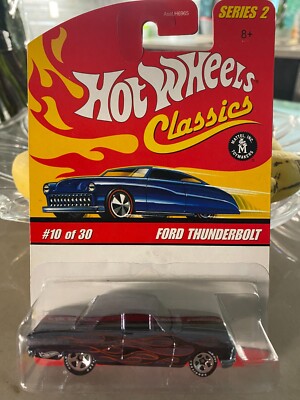 Hot Wheels Classics Ford Thunderbolt Dark Purple Red Flames